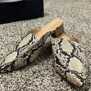 Express Snake Skin Mules- Size 8